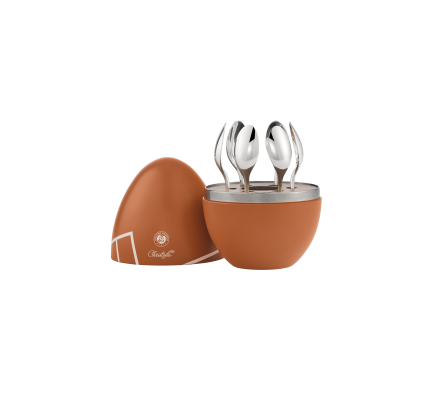 christofle mood coffee - 6-piece silver-plated espresso spoon set with chest 1