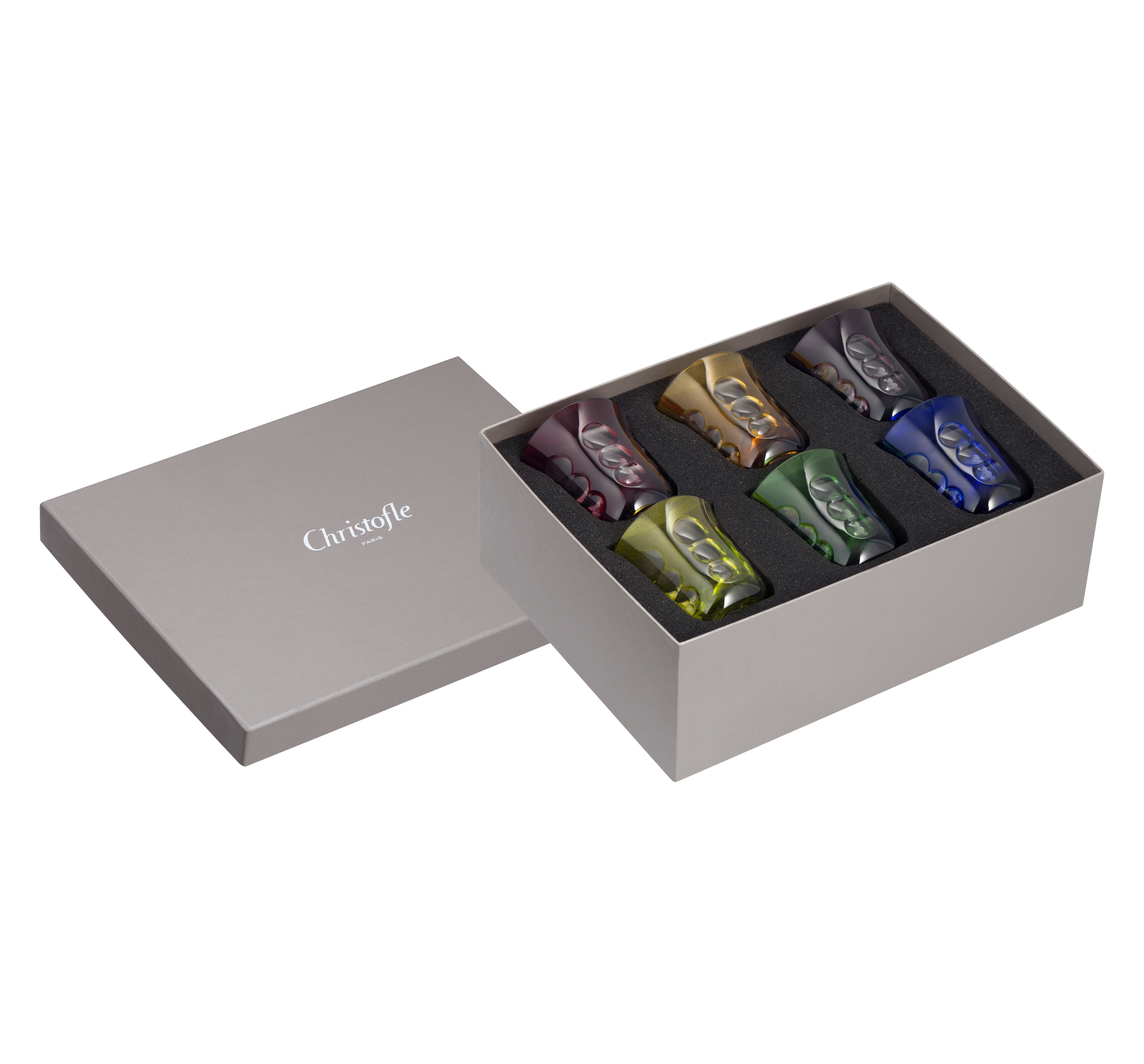 christofle crystal water glass set 5