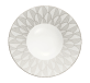 christofle porcelain large rim plate platinum finish 0