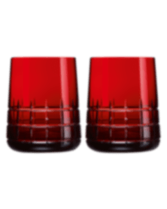 christofle Red Crystal Water Glasses - Set of Two 