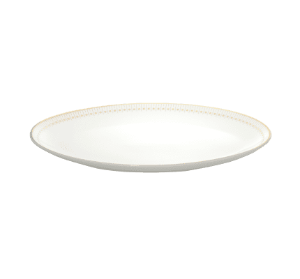 christofle porcelain oval platter 28 cm gold finish 1