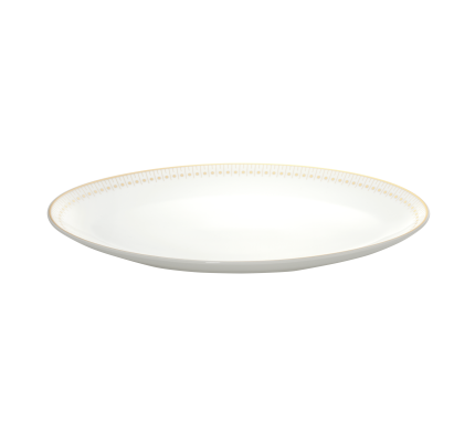 christofle porcelain oval platter 28 cm gold finish 1
