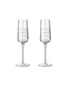 christofle set of 2 crystal champagne flutes 0