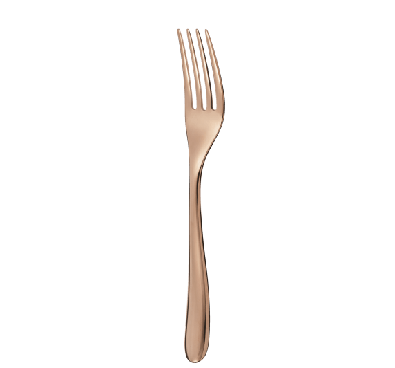 christofle stainless steel table fork - copper colour 3