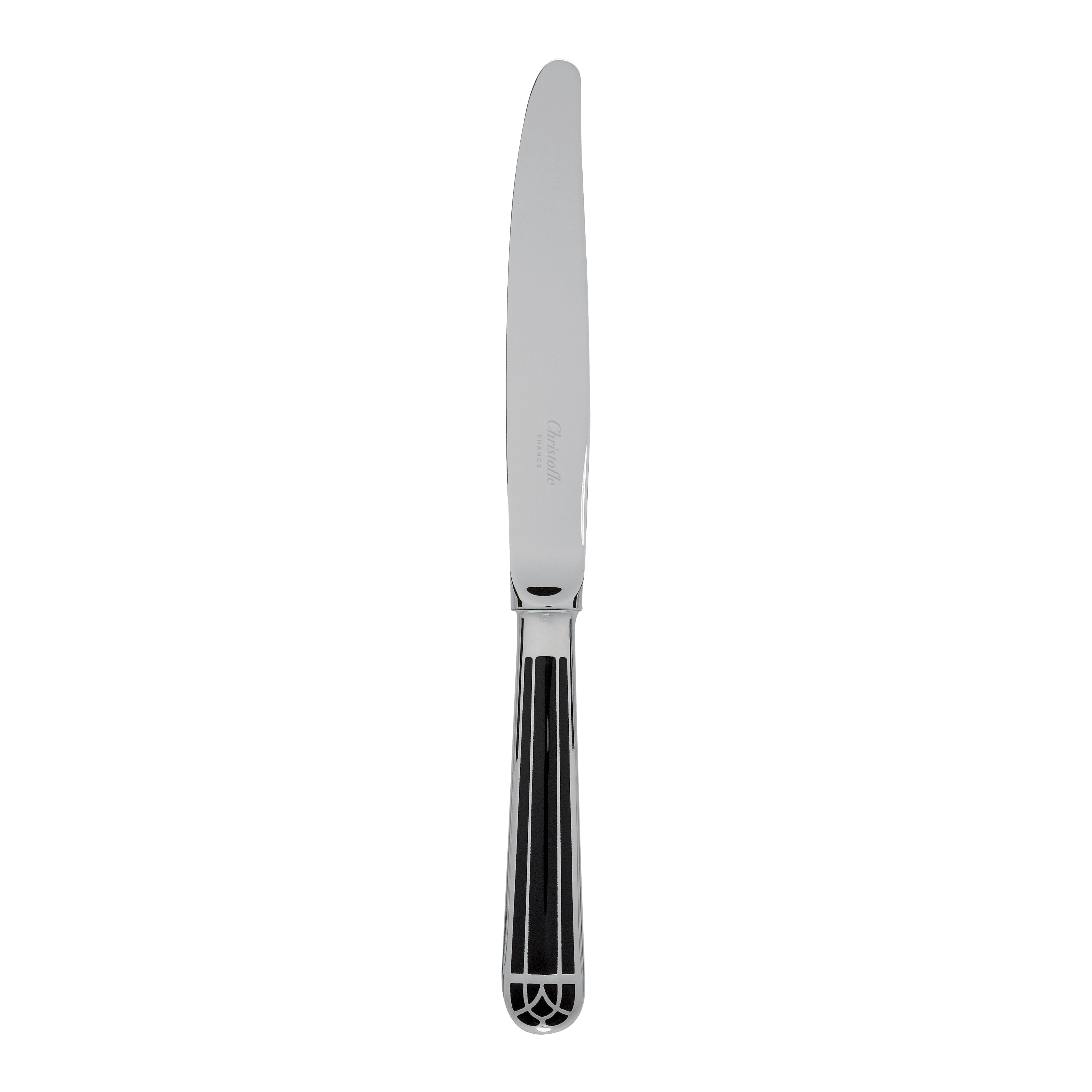 christofle silver-plated dinner knife talisman - black  1