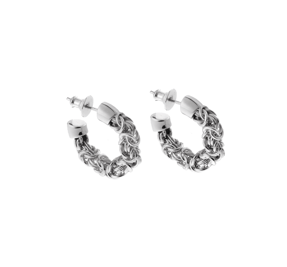 christofle sterling silver hoop earrings 1
