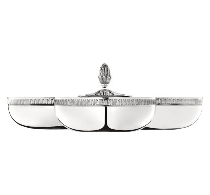 christofle three part server malmaison  silver plated 1