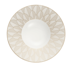 christofle porcelain large rim plate gold finish 0