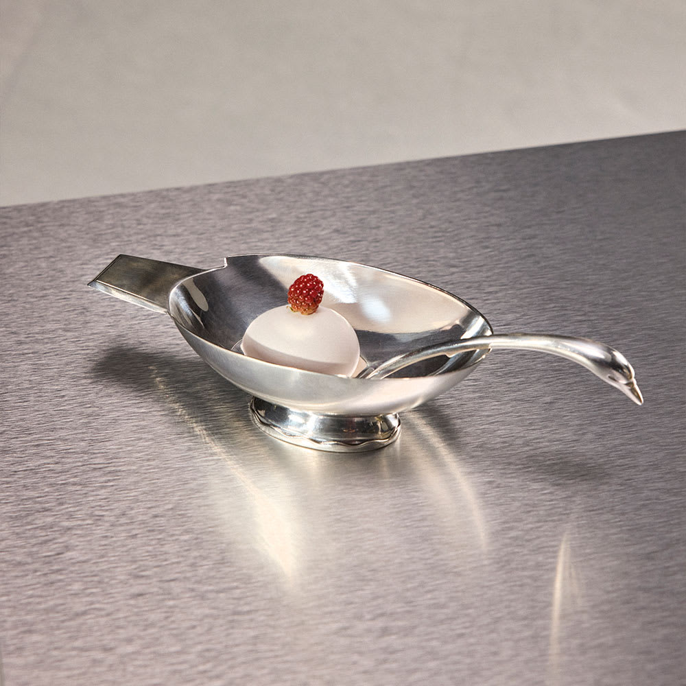 Vintage Silvered Swan Gravy Boat