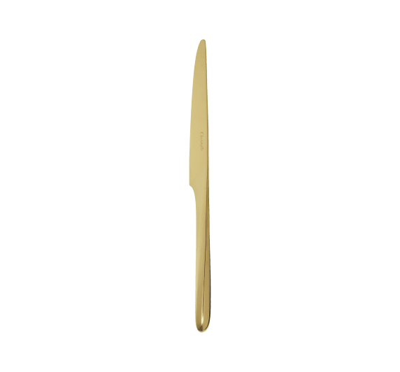 christofle stainless steel dessert knife - gold colour 4