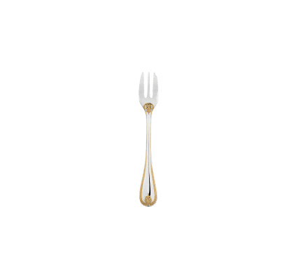 christofle partially gilded silver-plated cake fork 0