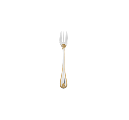 christofle partially gilded silver-plated cake fork 0