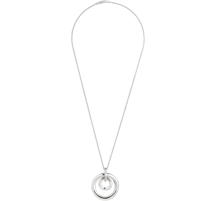 christofle sterling silver large double circle necklace 1