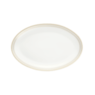 christofle porcelain oval platter 28 cm gold finish 0