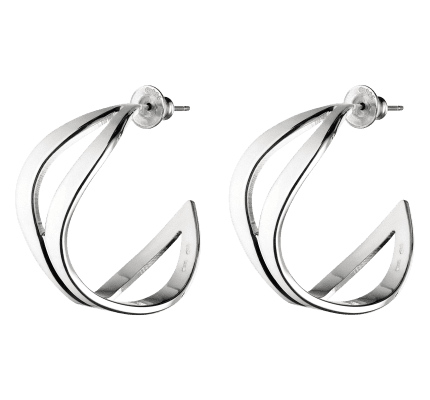 christofle small hoop earrings  rivage sterling silver 0