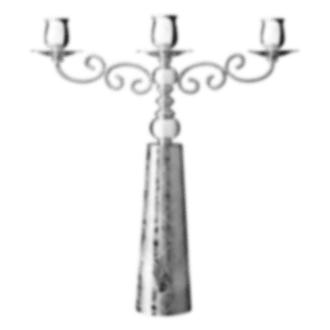christofle three light candelabra jardin d'eden  silver plated 1