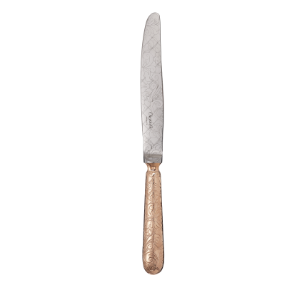 christofle gilded silver plated dinner knife - pink gold 1