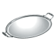 christofle oval tray with handles malmaison  silver plated 1