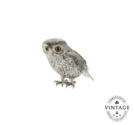 christofle big owl, silverware - vintage 1