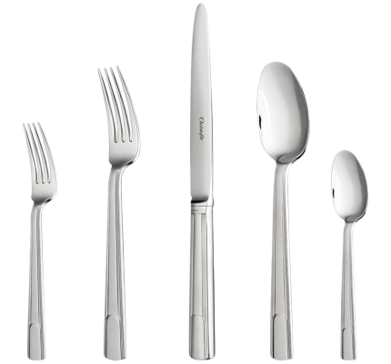 christofle individual place settings (5 pieces) hudson  stainless steel 1
