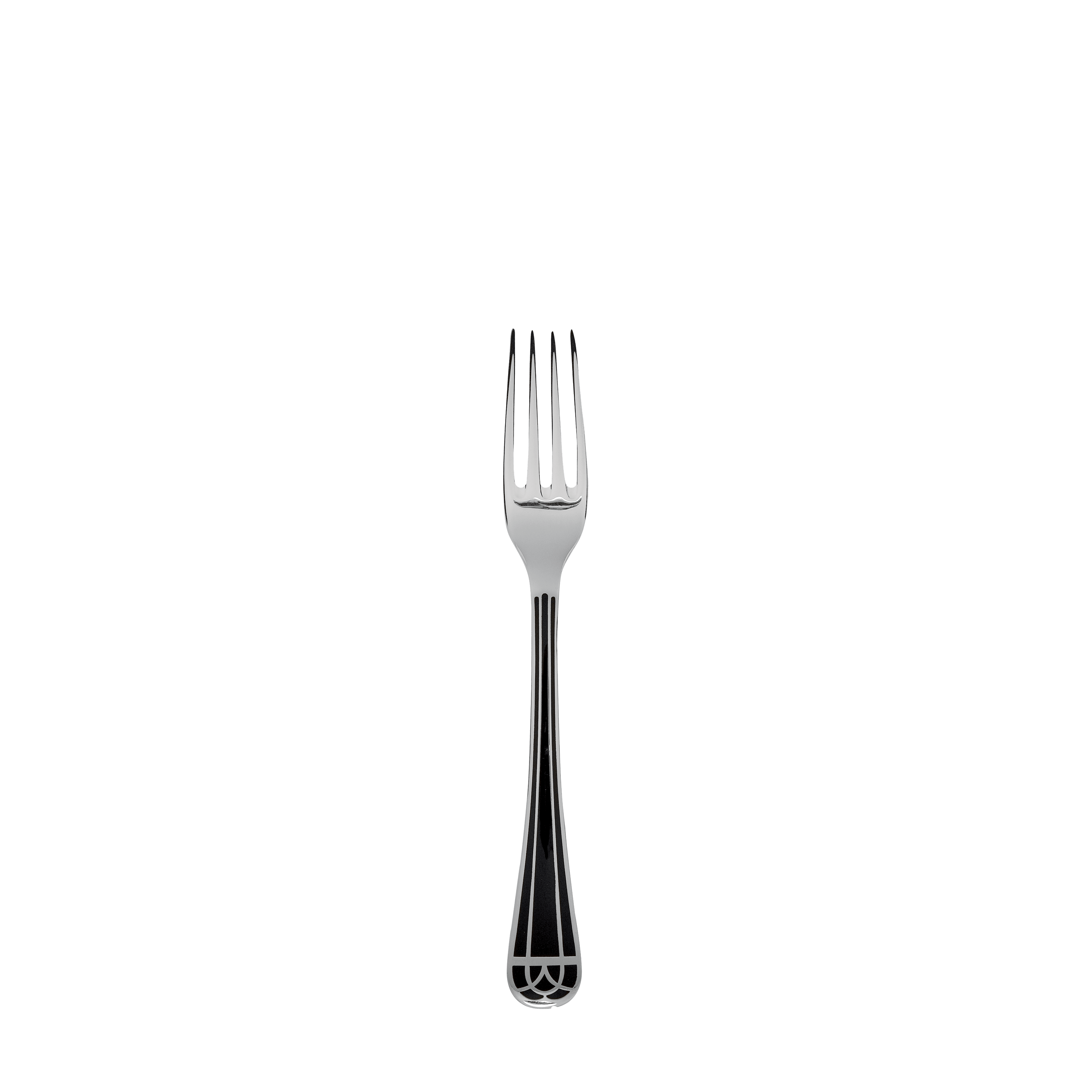 christofle silver-plated dessert fork - black 1