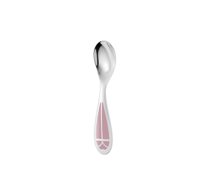 christofle silver-plated baby spoon - rose quartz 2