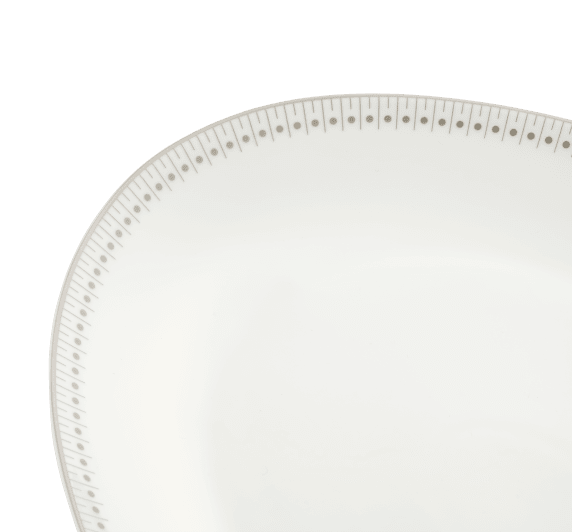 christofle porcelain oval platter 38 cm platinum finish 2