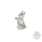 christofle Vintage Silvered Standing Scottish Terrier Puppy