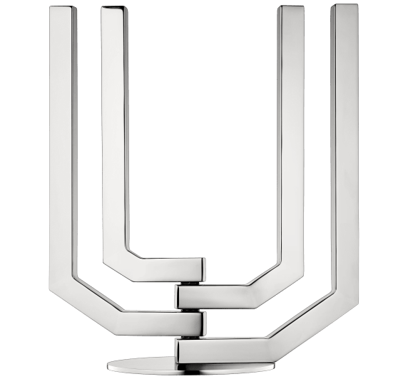 christofle four light candelabra arborescence  stainless steel 1