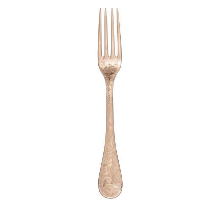 christofle gilded rose gold dinner fork 1