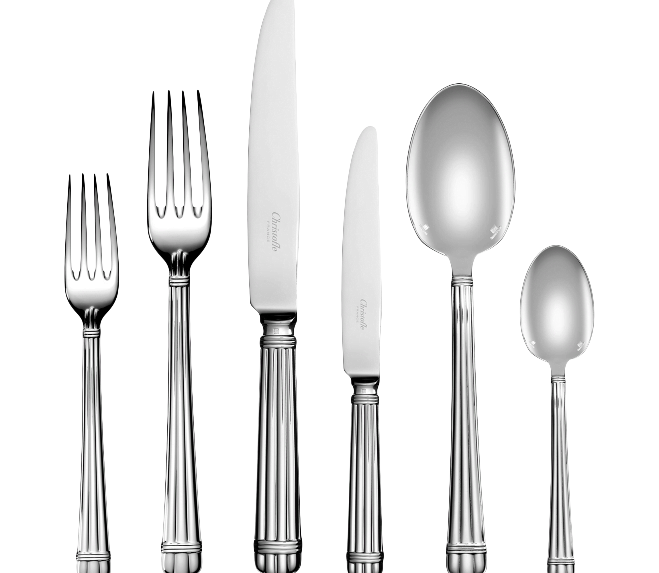 christofle flatware set for 6 people (36 pieces) aria  silver plated 1