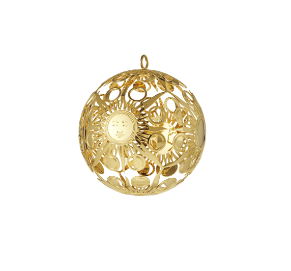 christofle silver-plated christmas ornament 2023 edition - gold 2