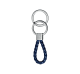 christofle Rhodium Silver-Plated Blue Key Chain