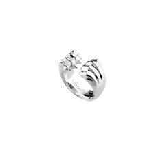 christofle sterling-silver open ring rhodium-plated 1