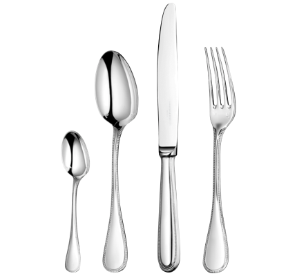 christofle flatware set for 6 people (24 pieces) perles  sterling silve 1