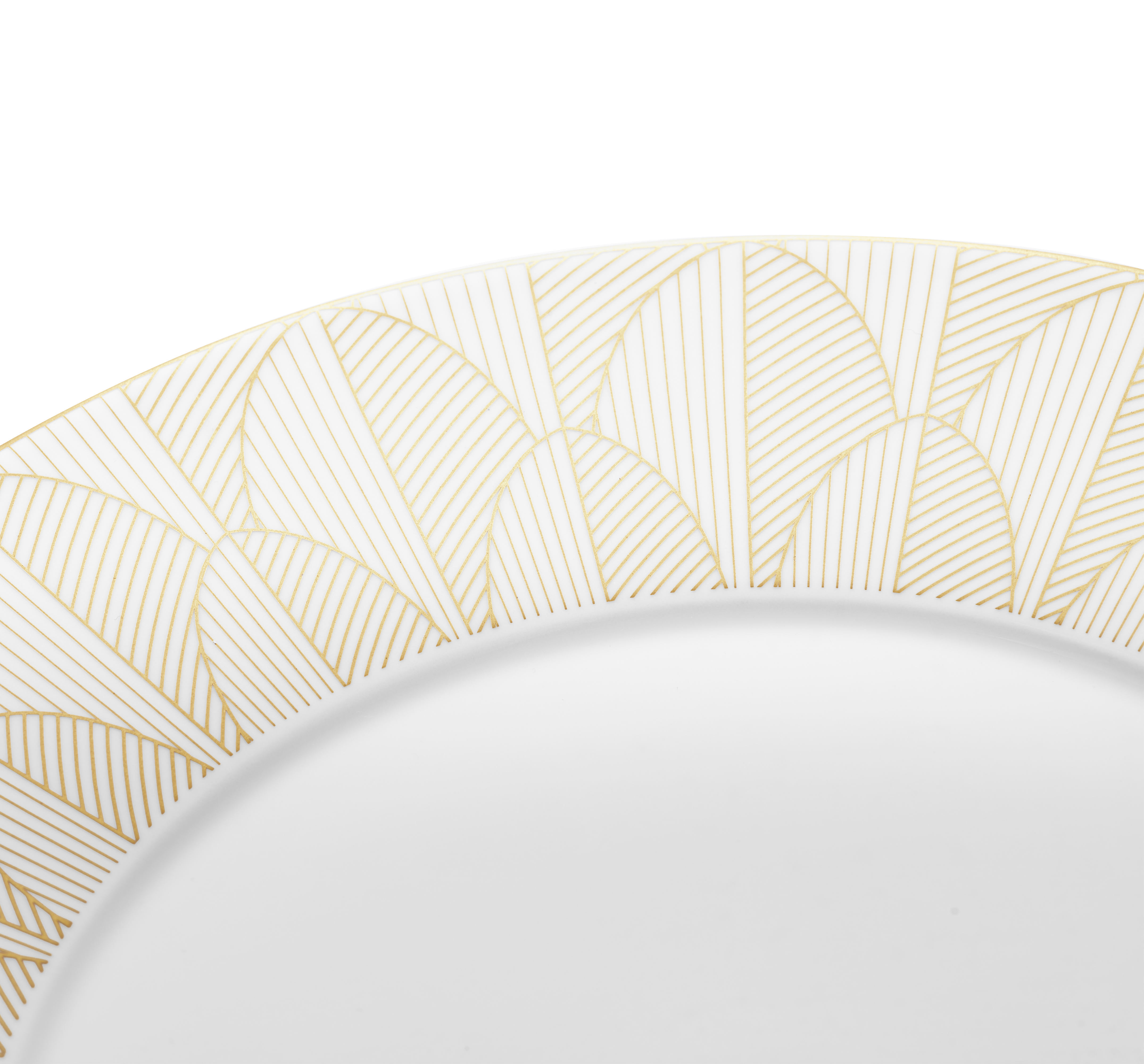 christofle dinner porcelain plate gold finish 1
