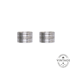 christofle vintage silvered napkin rings - set of 2  1