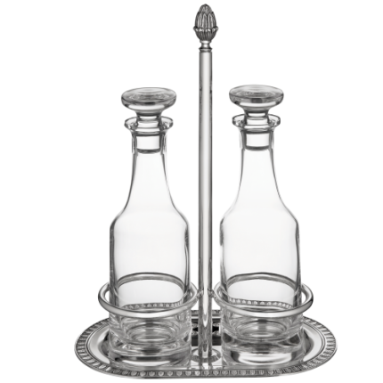 christofle oil & vinegar cruet set malmaison  silver plated 0