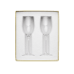 Set of 2 Lead-Free Crystal White Wine Glasses Perles - Packaging
