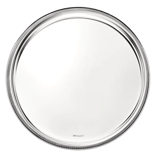 Silver-Plated Round Tray 15 in Malmaison