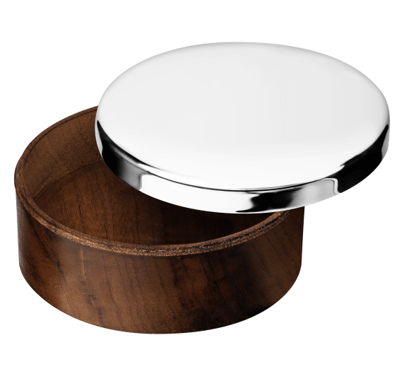 christofle small round box uni silver plated - 8 cm 2