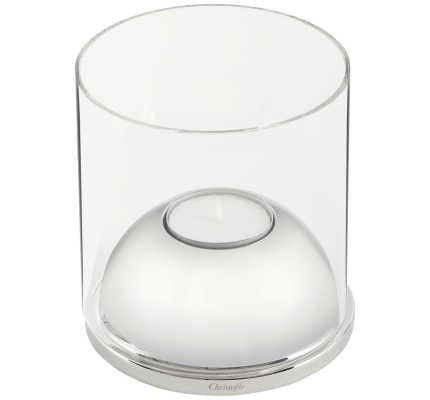 christofle small stainless steel & glass hurricane 0