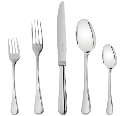 christofle 75-piece silver plated flatware set with chest 1