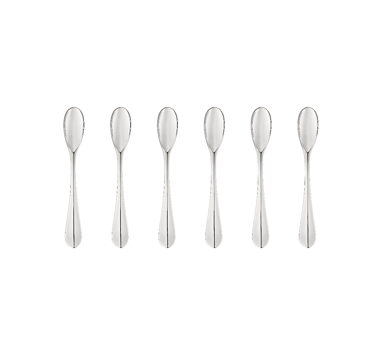 christofle ensemble de 6 cuillères à espresso en acier 2