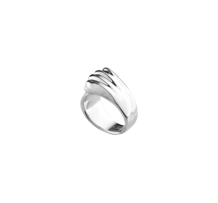 christofle sterling-silver bangle ring rhodium-plated 1