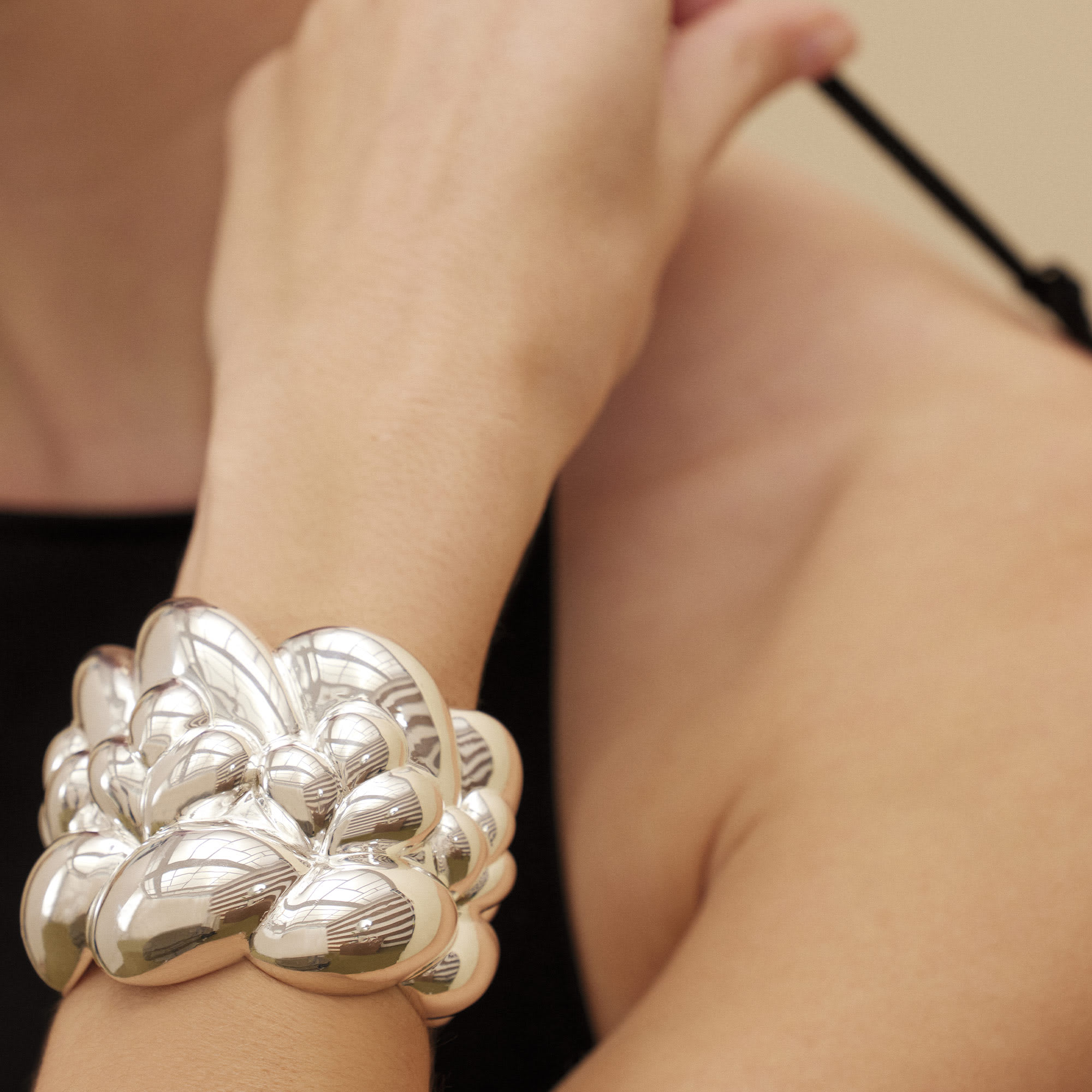 christofle bracelet manchette en argent massif 2