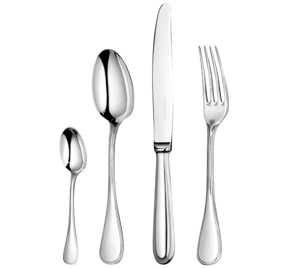 christofle flatware set for 6 people (24 pieces) perles  sterling silve 1