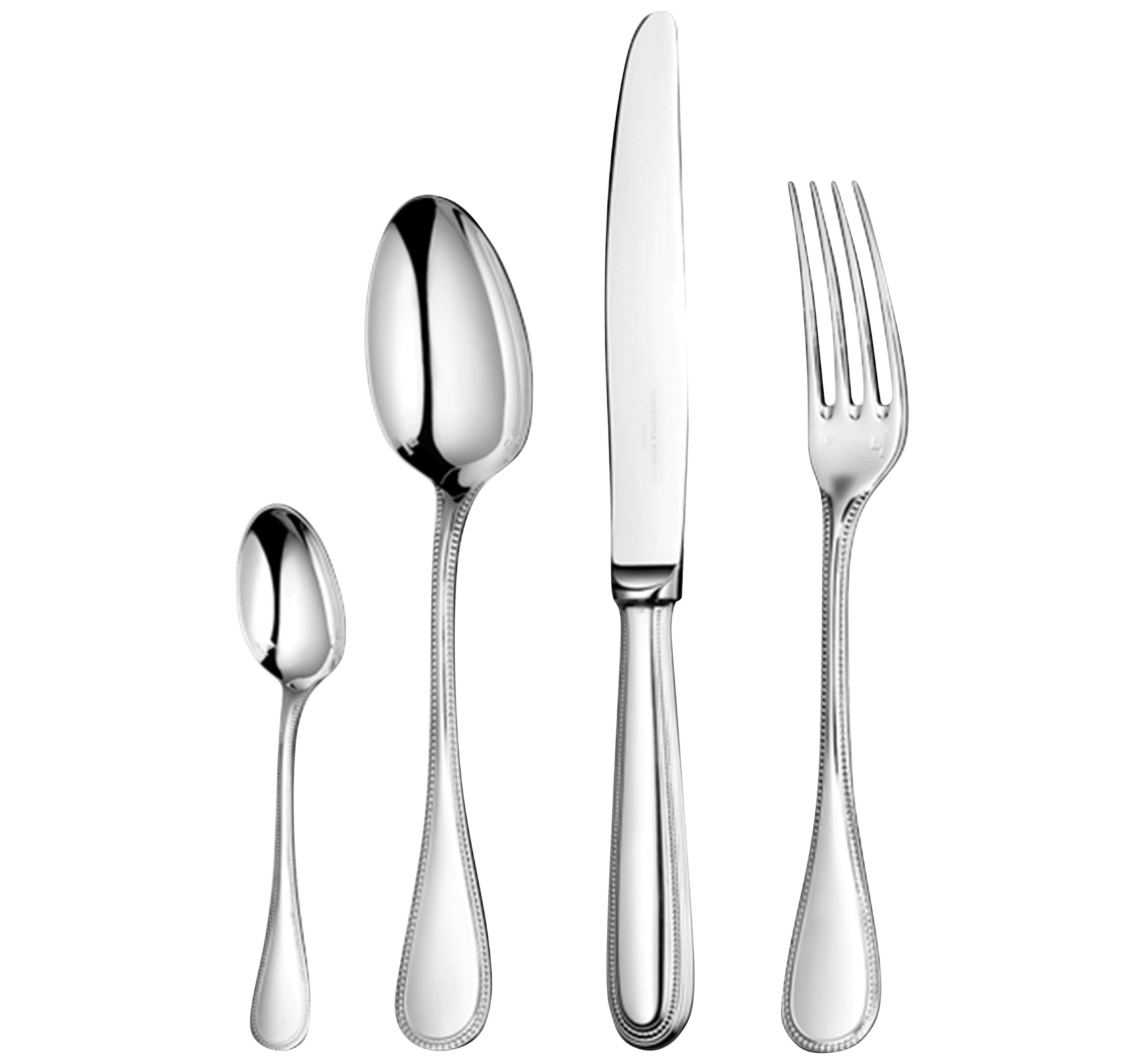 christofle 24 piece sterling silver flatware set with chest 1