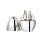 christofle silver-plated 24-piece flatware set with chest  0