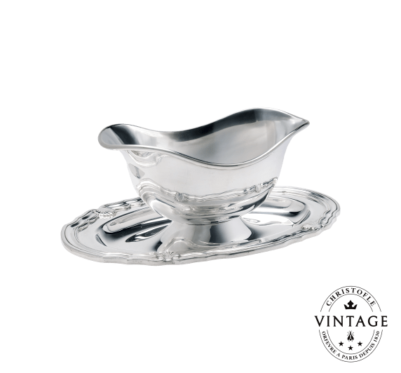 christofle vintage silvered gravy boat 1